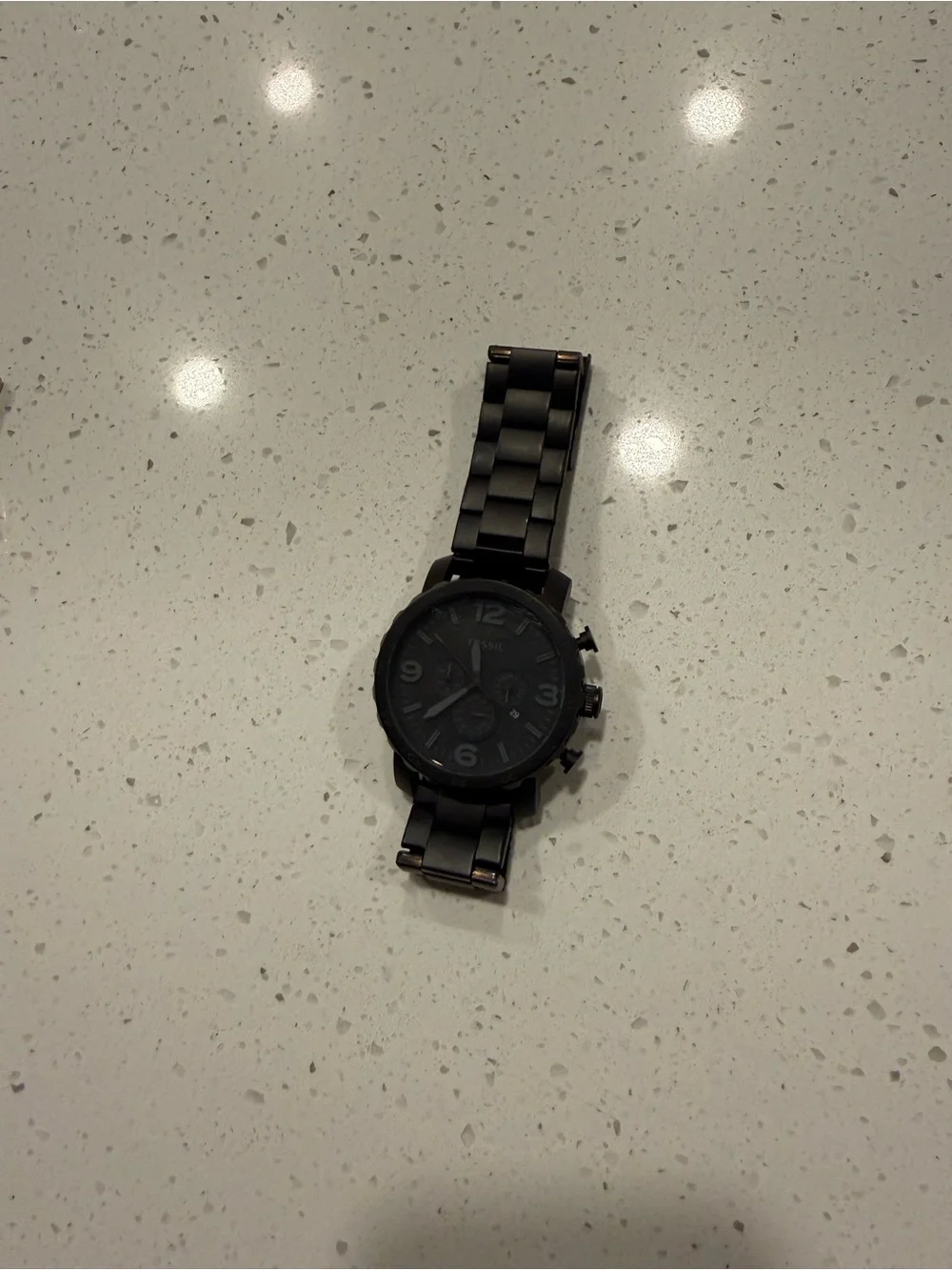 Fossil Black Stainless Steel Chronograph Watch